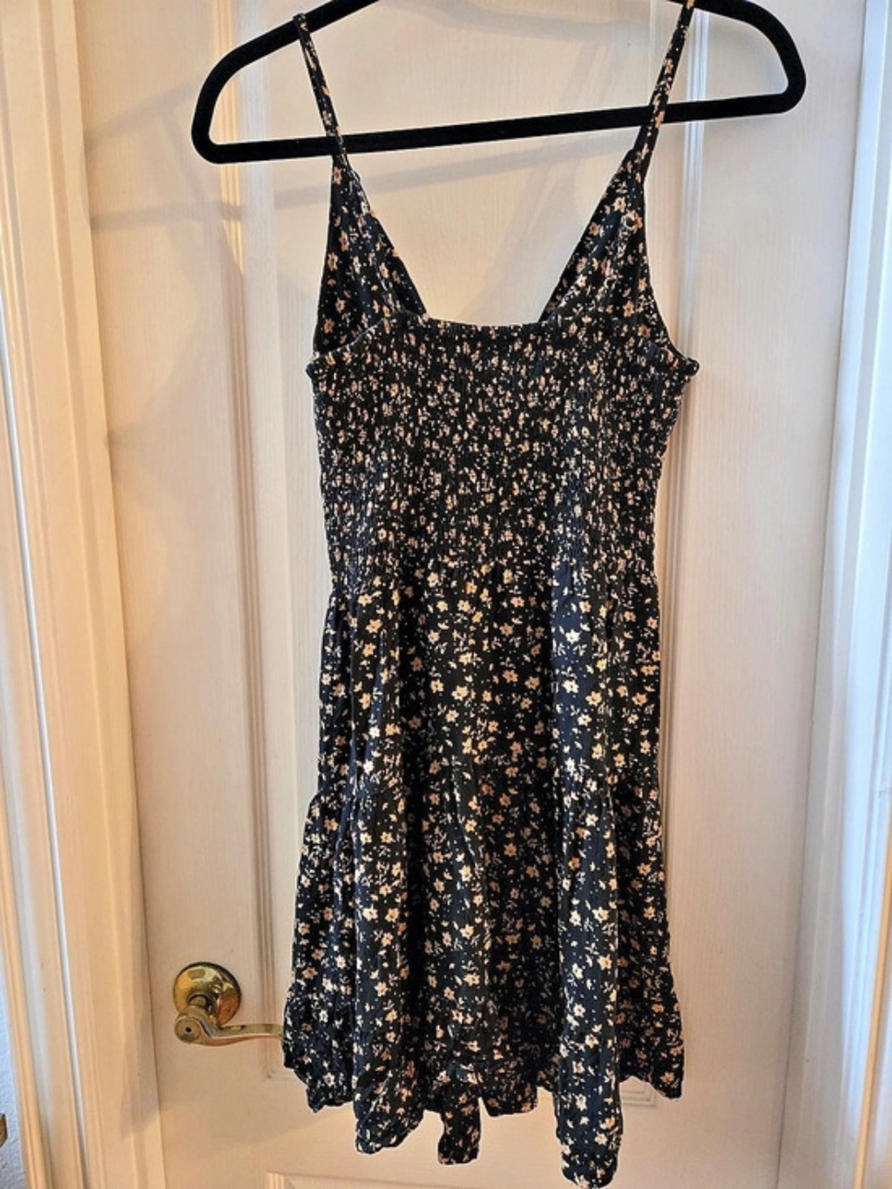 Angie Black Floral Twist Front Mini Dress Black & Orange Floral Twist Front Mini - Picture 4 of 7